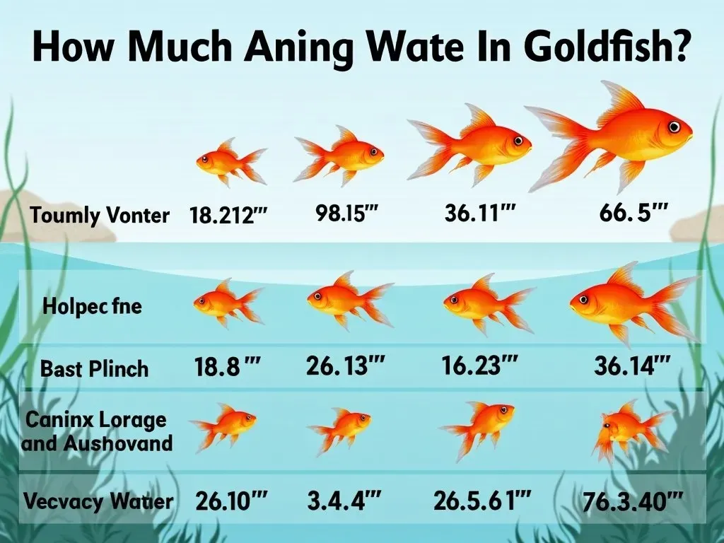 金魚の種類と水量