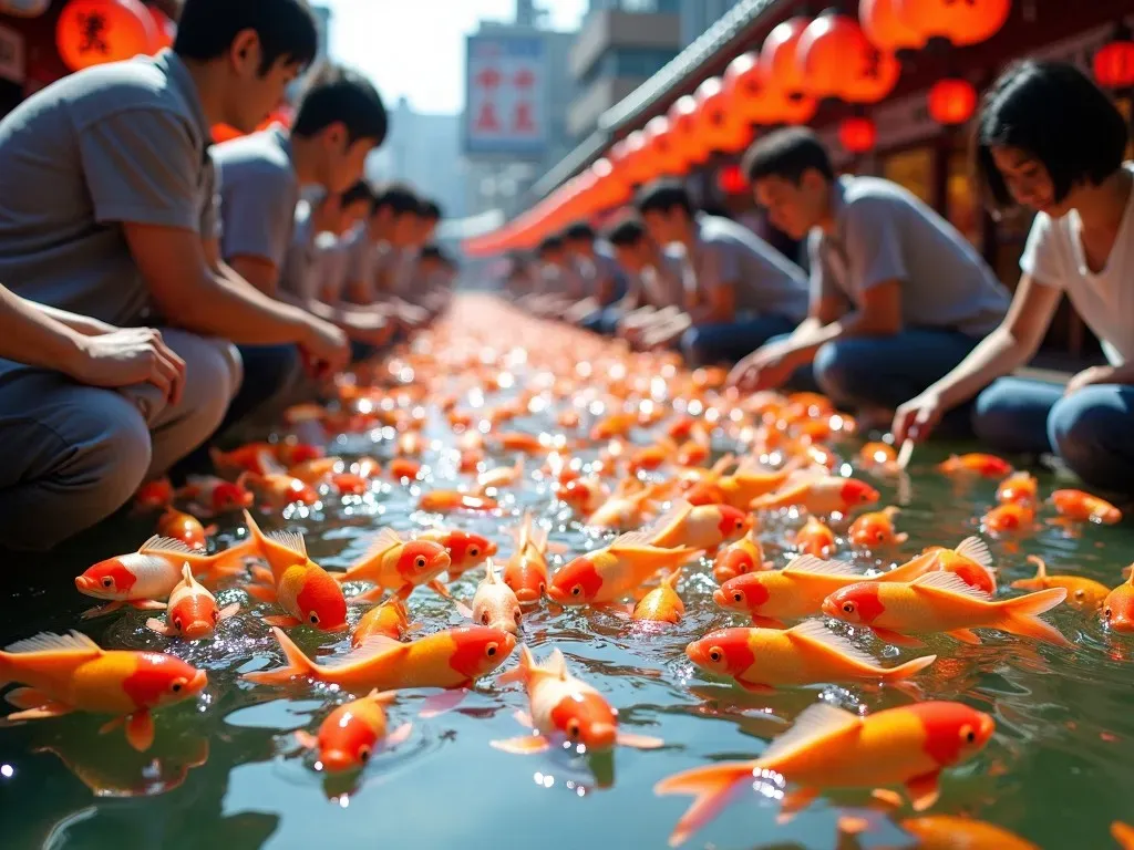 金魚釣り